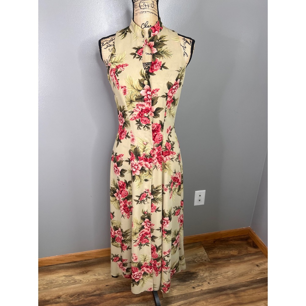 90's Floral button up maxi dress size 6 cottagecore feminine